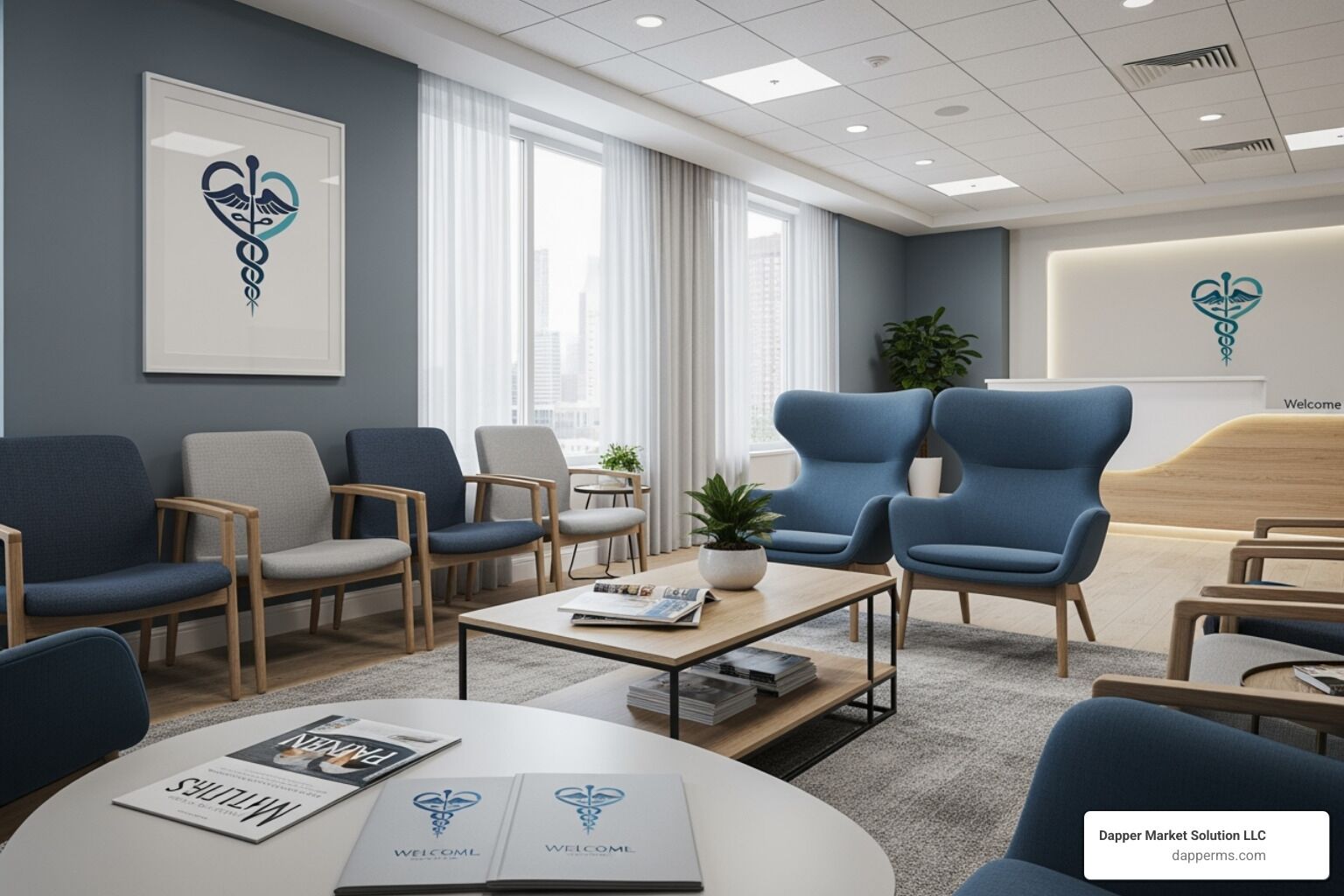 A professionally designed medical website displayed on both a desktop computer and a mobile phone, showcasing responsive design and a clean, user-friendly interface. - Branding for medical practices A professionally designed medical website displayed on both a desktop computer and a mobile phone, showcasing responsive design and a clean, user-friendly interface. - Branding for medical practices