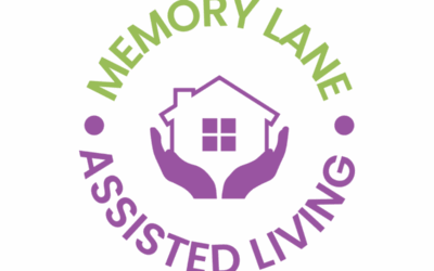 Memory Lane Assisted Living logo featuring a house icon held by hands, emphasizing care and support for residents in assisted living facilities.